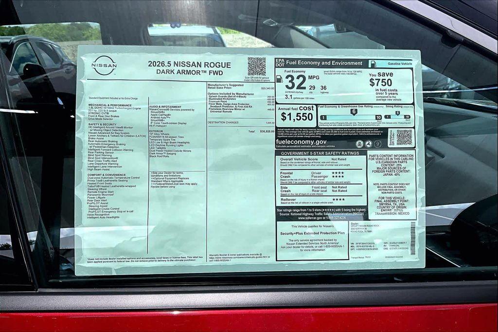 new 2026 Nissan Rogue car, priced at $33,650