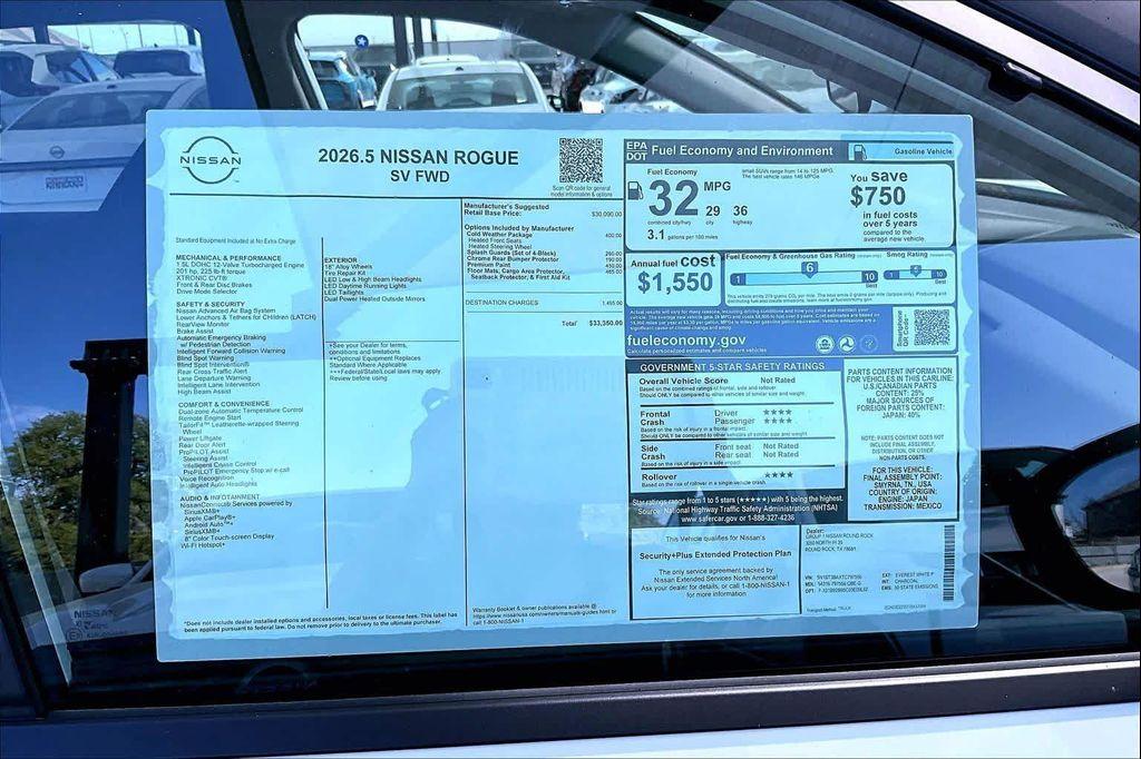 new 2026 Nissan Rogue car, priced at $30,075