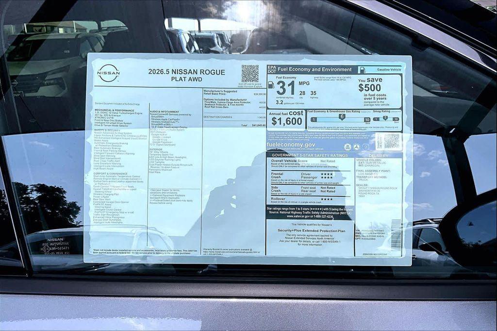 new 2026 Nissan Rogue car, priced at $37,570