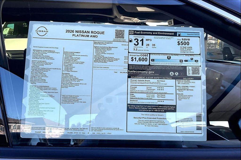 new 2026 Nissan Rogue car, priced at $37,689