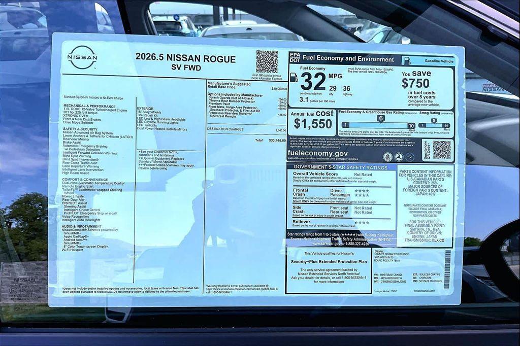 new 2026 Nissan Rogue car, priced at $30,170