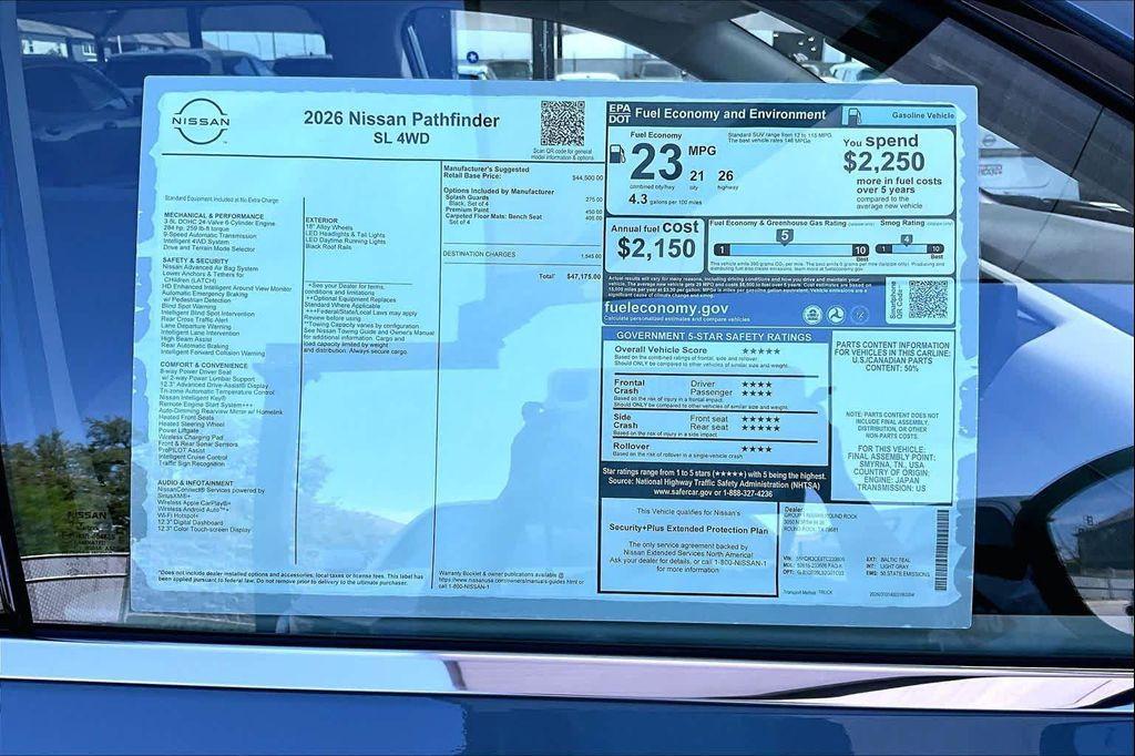 new 2026 Nissan Pathfinder car, priced at $43,900
