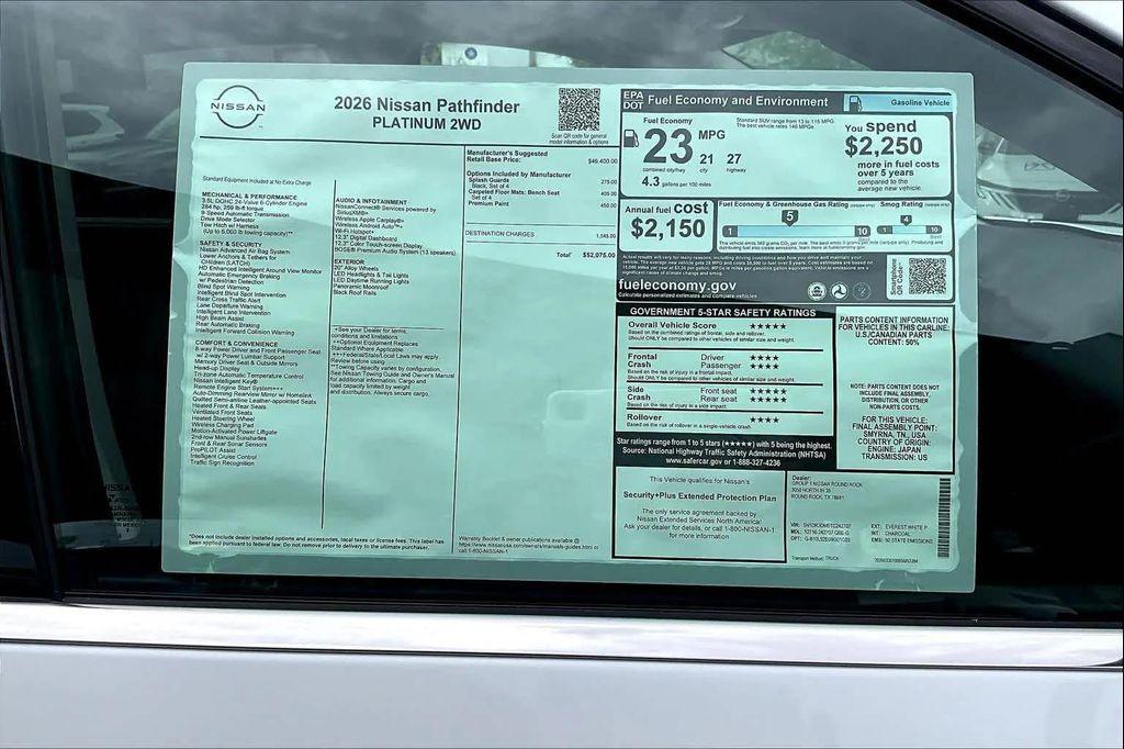 new 2026 Nissan Pathfinder car, priced at $48,800