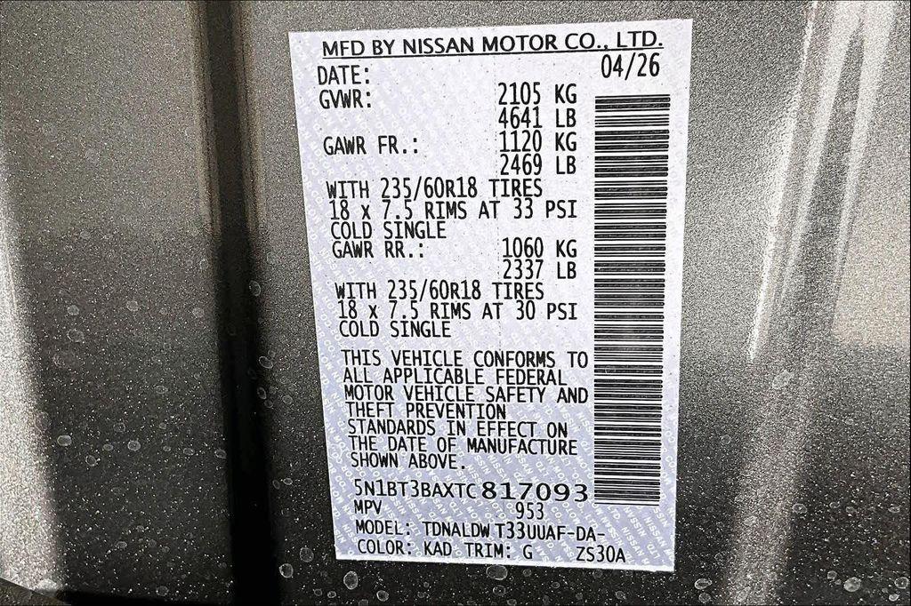 new 2026 Nissan Rogue car, priced at $30,075