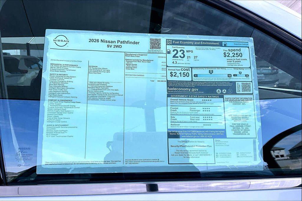 new 2026 Nissan Pathfinder car, priced at $41,960