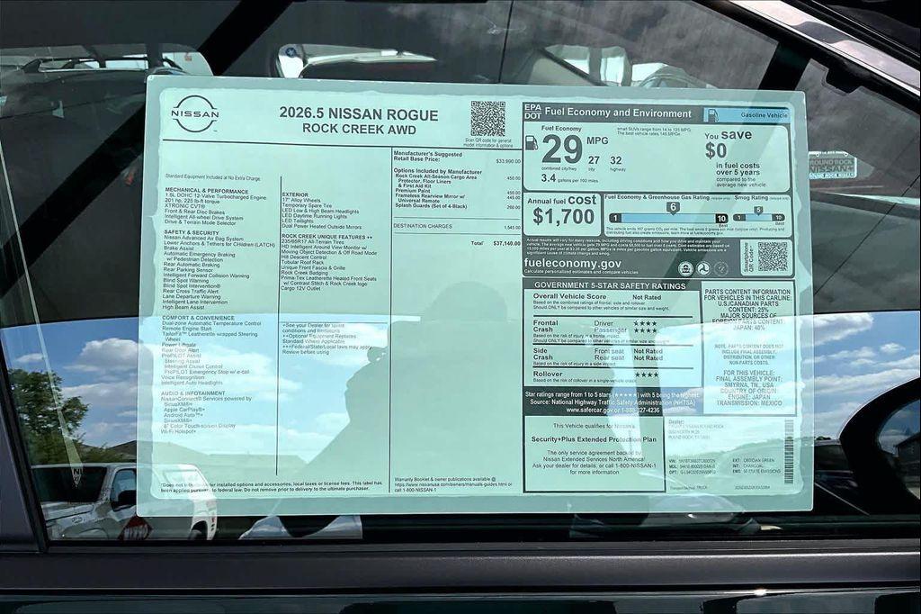 new 2026 Nissan Rogue car, priced at $33,865