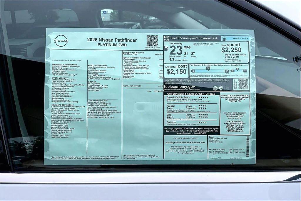 new 2026 Nissan Pathfinder car, priced at $50,165