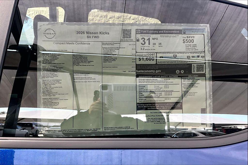 new 2026 Nissan Kicks car, priced at $25,375