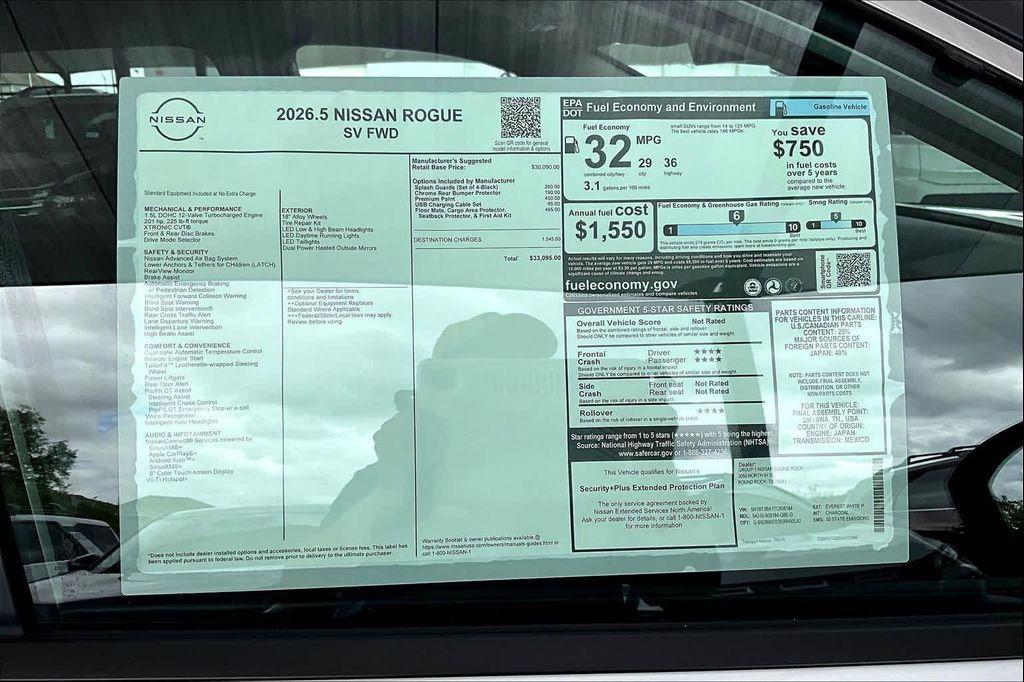 new 2026 Nissan Rogue car, priced at $29,820