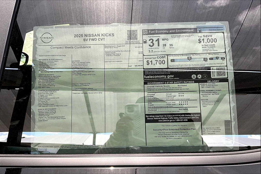 new 2025 Nissan Kicks car, priced at $24,981