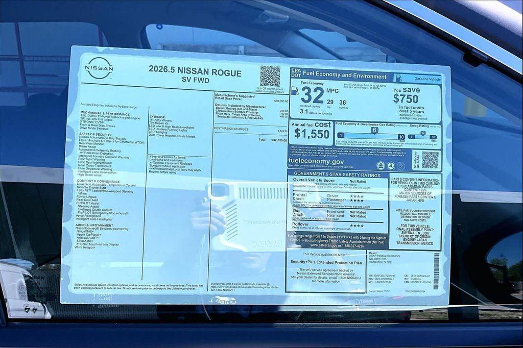 new 2026 Nissan Rogue car, priced at $29,275