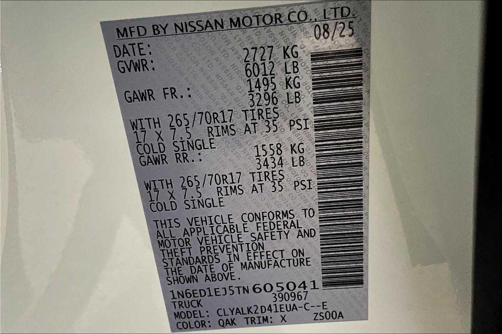 new 2026 Nissan Frontier car, priced at $38,276