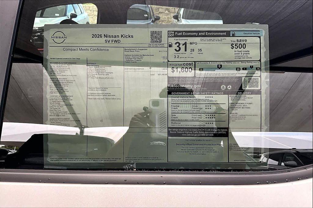 new 2026 Nissan Kicks car, priced at $25,920