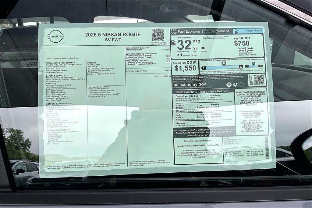 new 2026 Nissan Rogue car, priced at $29,820