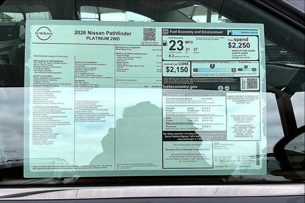 new 2026 Nissan Pathfinder car, priced at $49,615