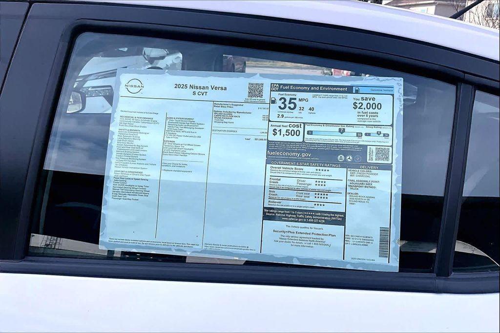 new 2025 Nissan Versa car, priced at $19,975