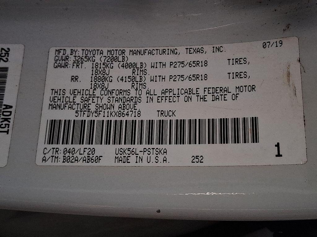 used 2019 Toyota Tundra car, priced at $33,389