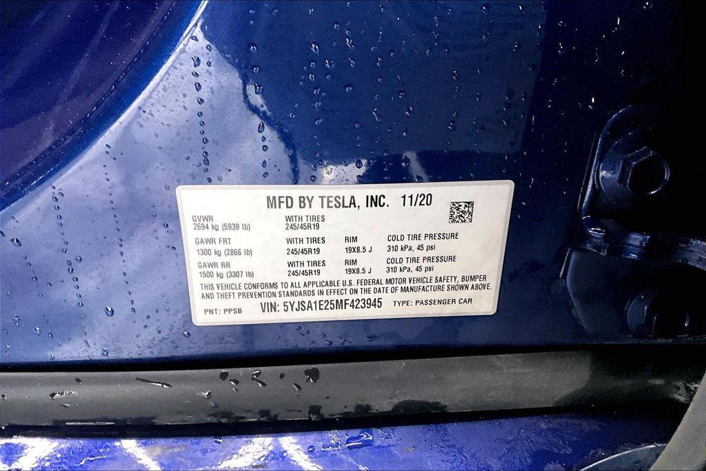 used 2021 Tesla Model S car, priced at $29,475