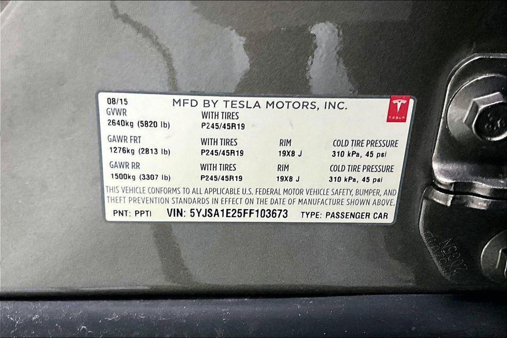 used 2015 Tesla Model S car, priced at $17,975