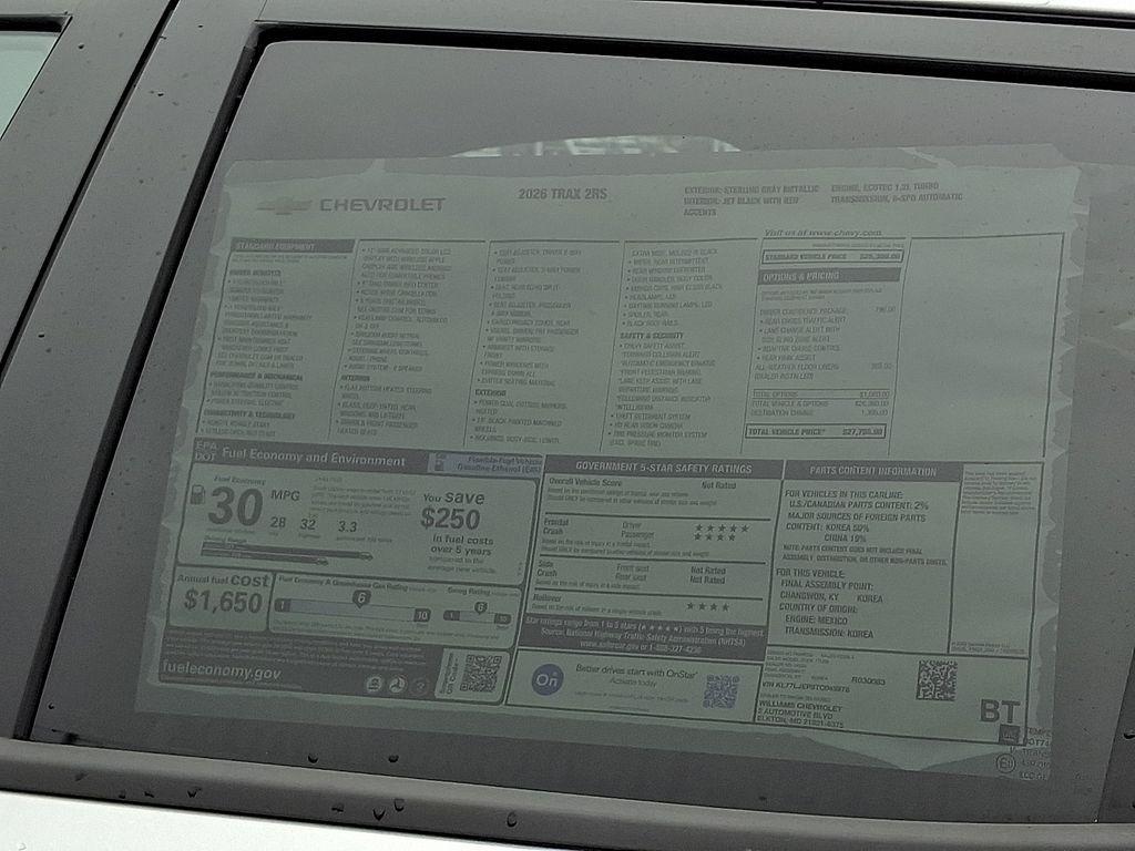 new 2026 Chevrolet Trax car, priced at $26,776