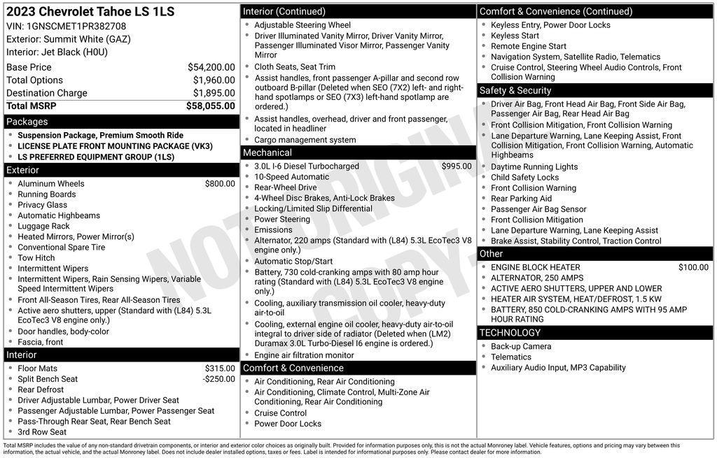 used 2023 Chevrolet Tahoe car, priced at $45,227