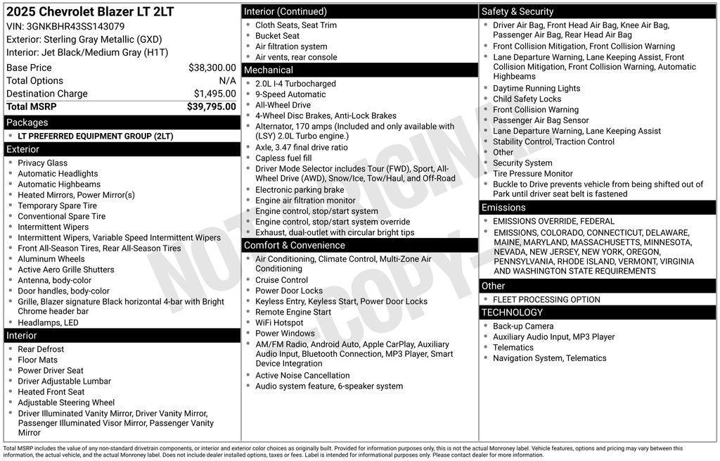 used 2025 Chevrolet Blazer car, priced at $31,000