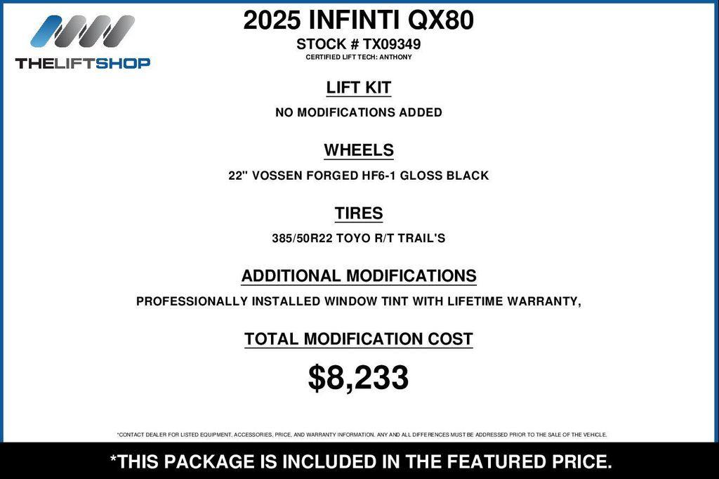 used 2025 INFINITI QX80 car, priced at $98,948