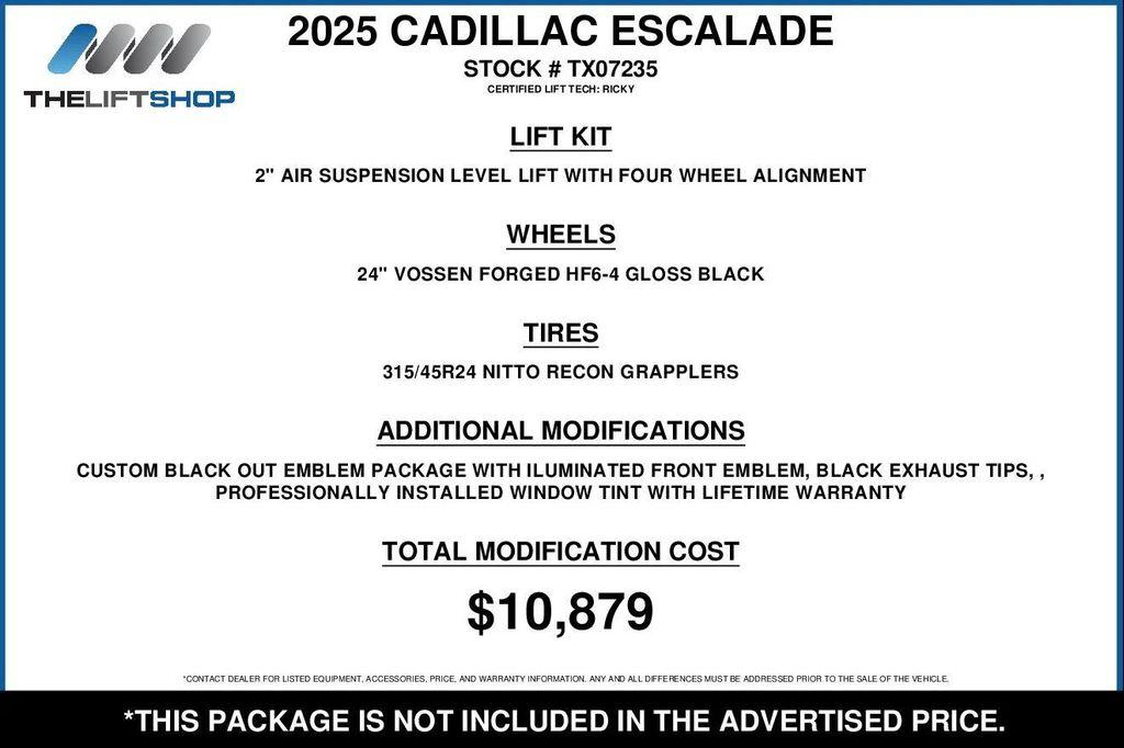used 2025 Cadillac Escalade ESV car, priced at $123,490