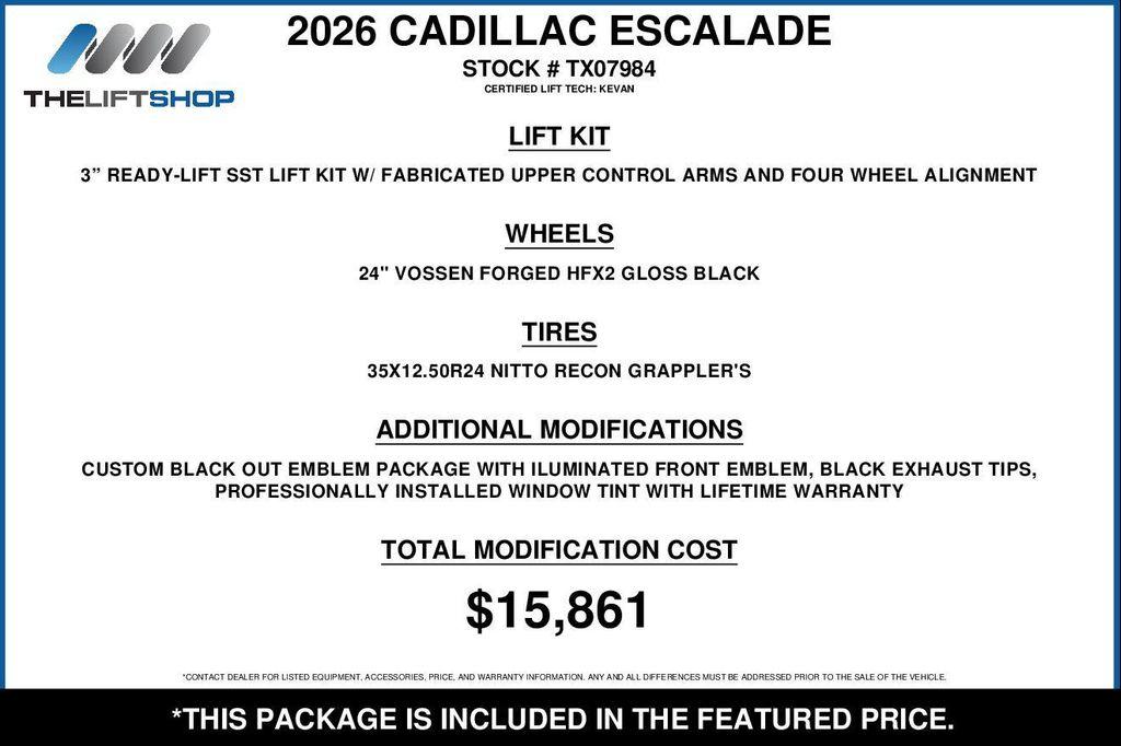 used 2026 Cadillac Escalade ESV car, priced at $136,851