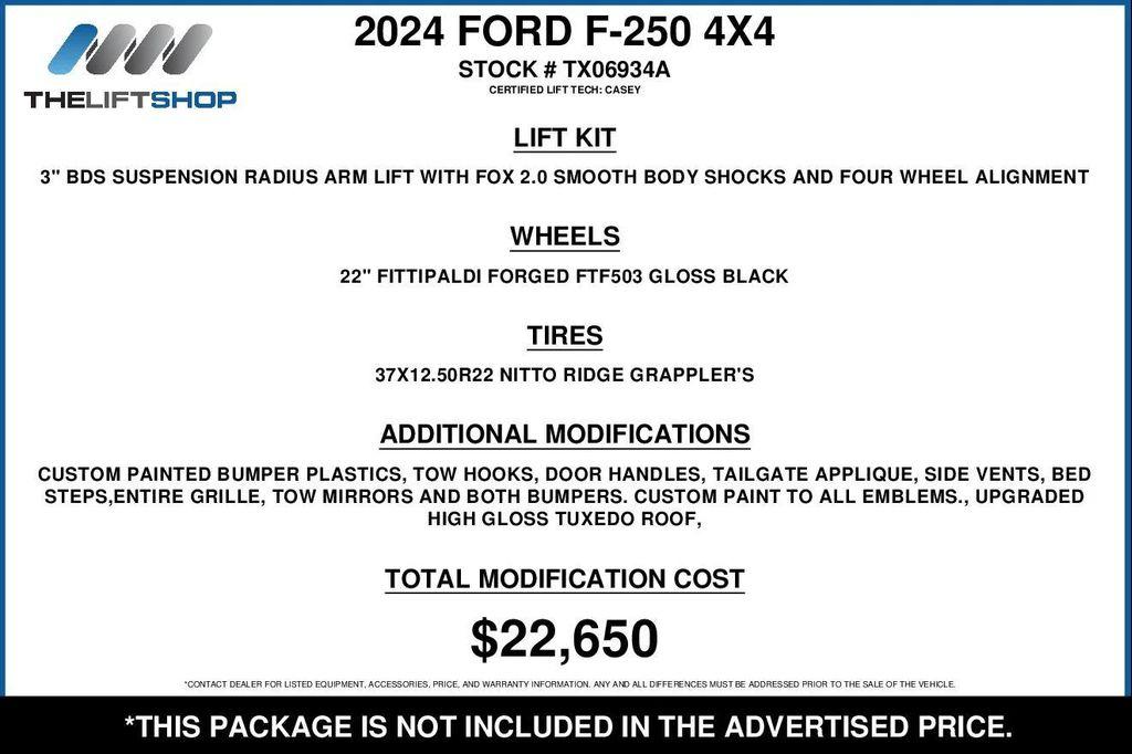 used 2024 Ford F-250 car, priced at $90,490