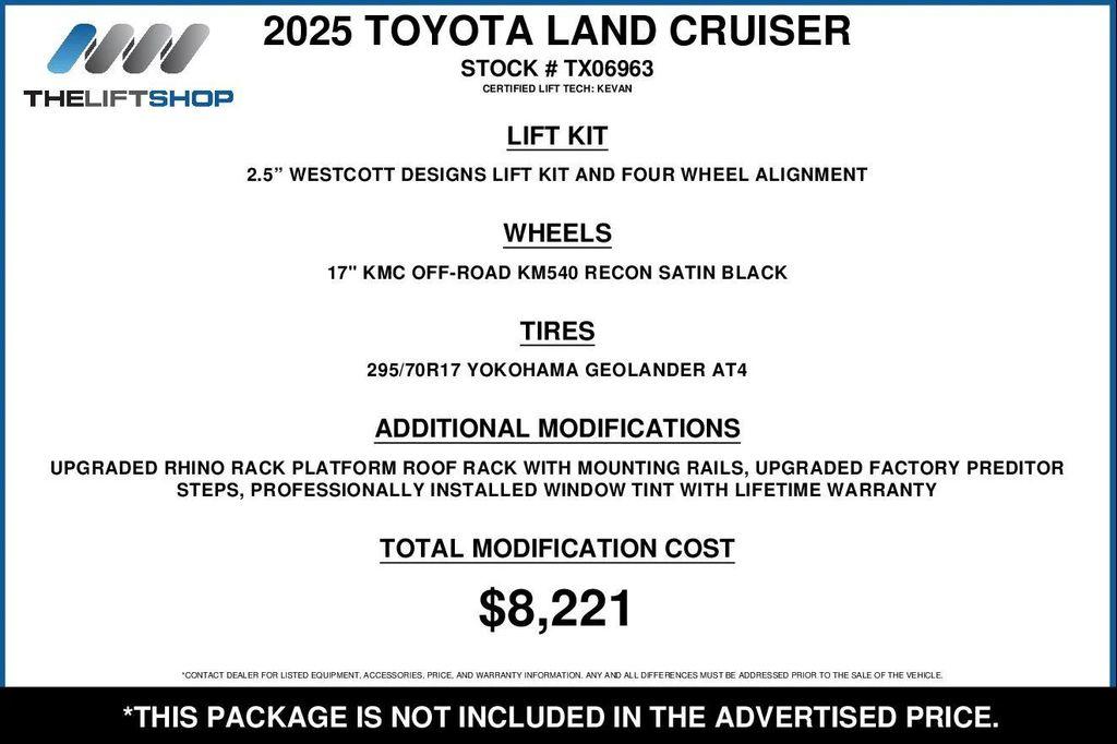used 2025 Toyota Land Cruiser car, priced at $72,490