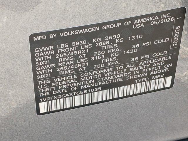 new 2026 Volkswagen Atlas car, priced at $52,279