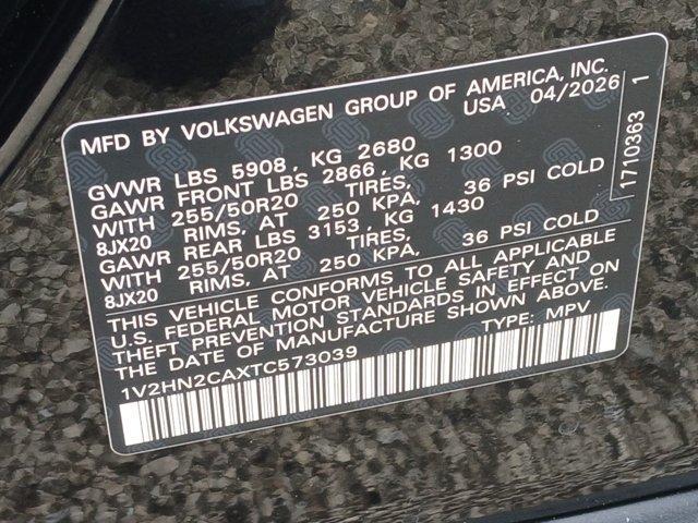 new 2026 Volkswagen Atlas car, priced at $44,088