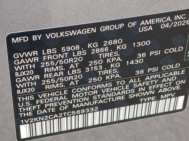 new 2026 Volkswagen Atlas car, priced at $44,010