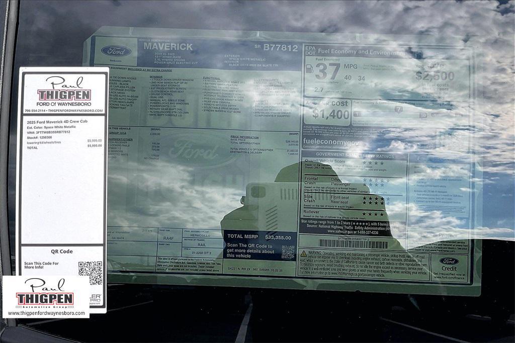 new 2025 Ford Maverick car, priced at $32,355