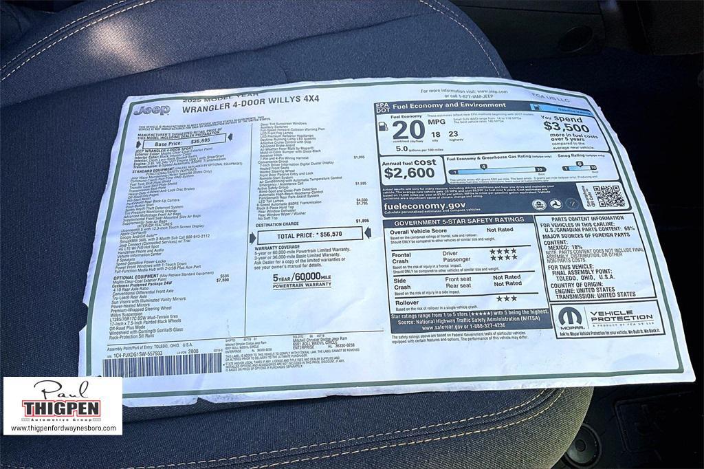 new 2025 Jeep Wrangler car