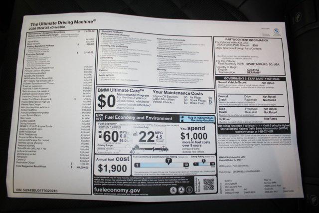 new 2026 BMW X5 PHEV car, priced at $81,050