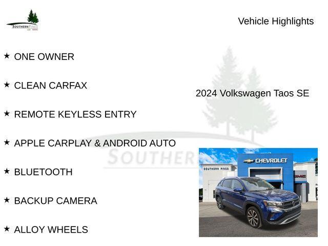 used 2024 Volkswagen Taos car, priced at $19,219