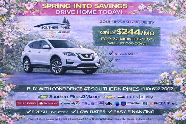 used 2018 Nissan Rogue car, priced at $16,588