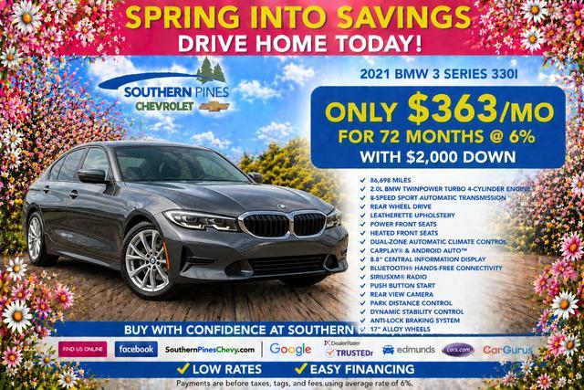 used 2021 BMW 330 car, priced at $22,531