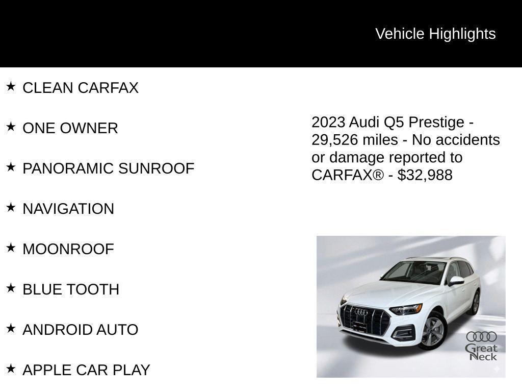 used 2023 Audi Q5 car, priced at $32,988