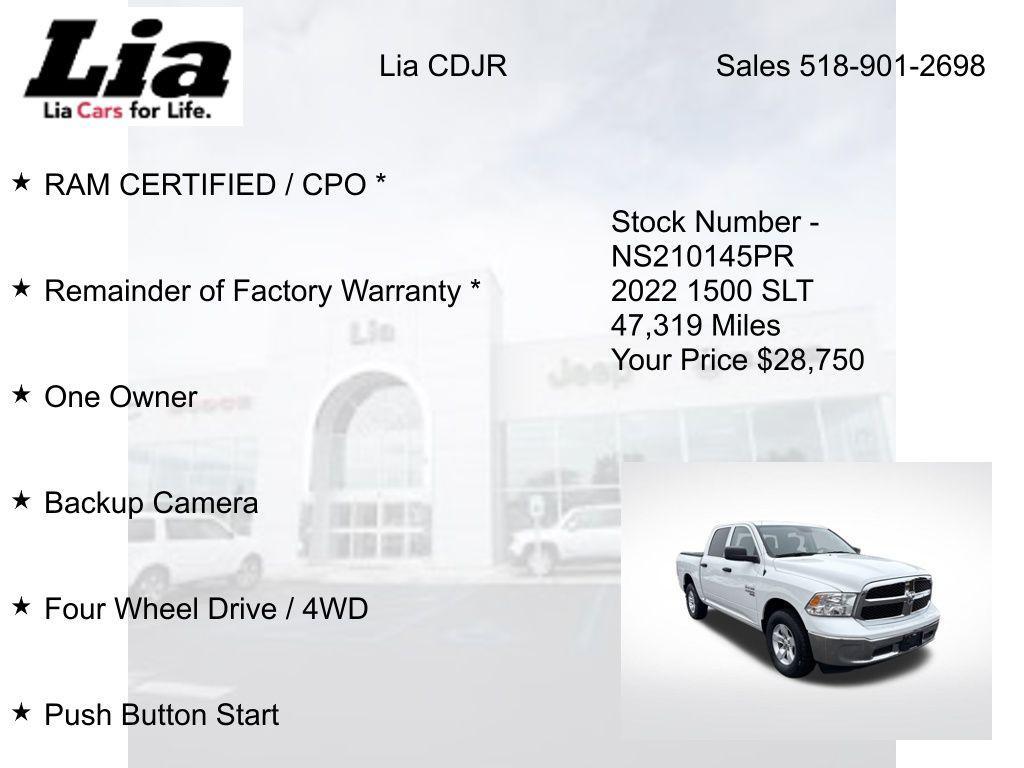 used 2022 Ram 1500 Classic car, priced at $28,750