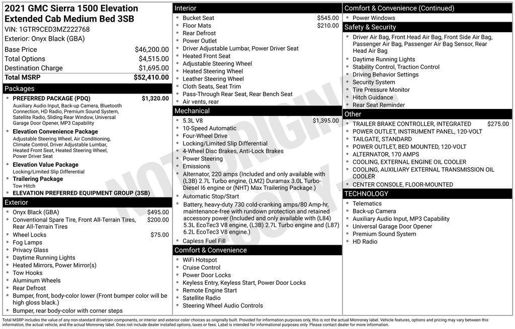 used 2021 GMC Sierra 1500 car, priced at $33,000