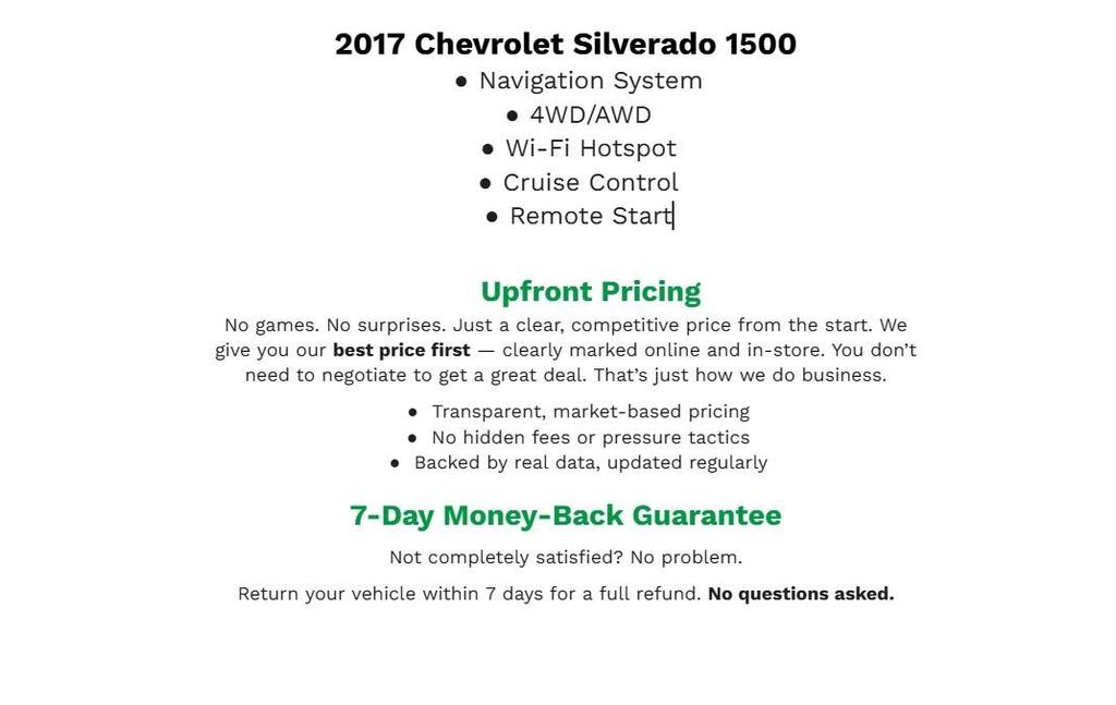 used 2017 Chevrolet Silverado 1500 car, priced at $23,677