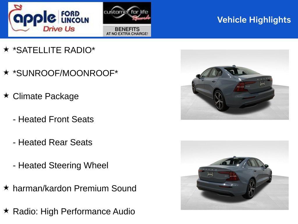 used 2024 Volvo S60 car, priced at $28,000