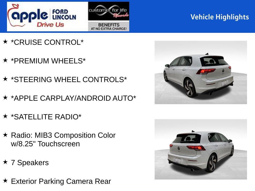 used 2024 Volkswagen Golf GTI car, priced at $23,500