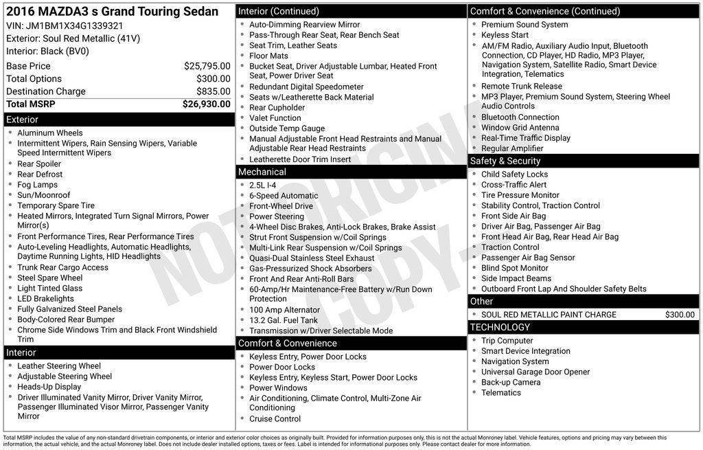 used 2016 Mazda Mazda3 car, priced at $12,900