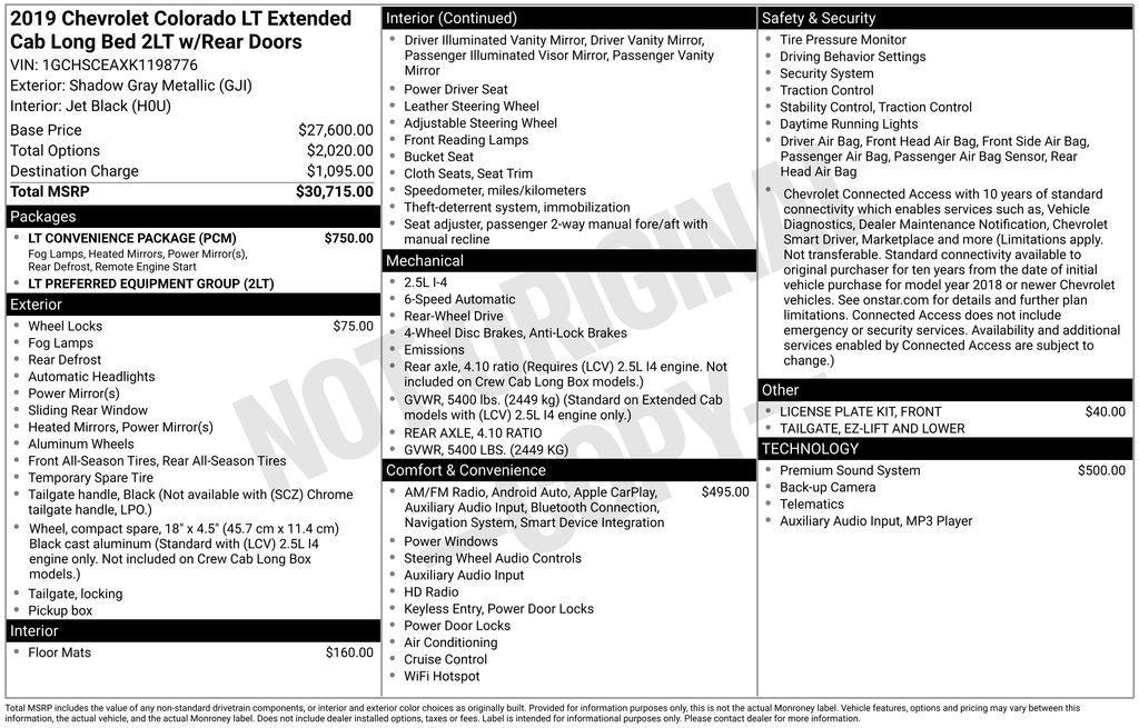 used 2019 Chevrolet Colorado car, priced at $22,700