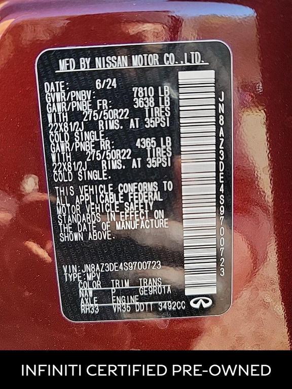 used 2025 INFINITI QX80 car, priced at $85,825