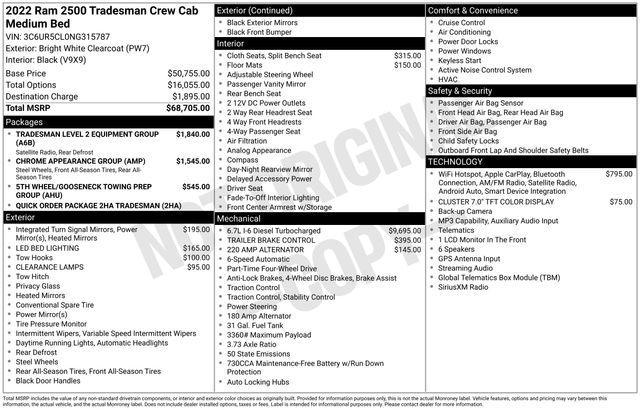 used 2022 Ram 2500 car, priced at $39,295